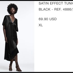 Zara satin effect caftan. New